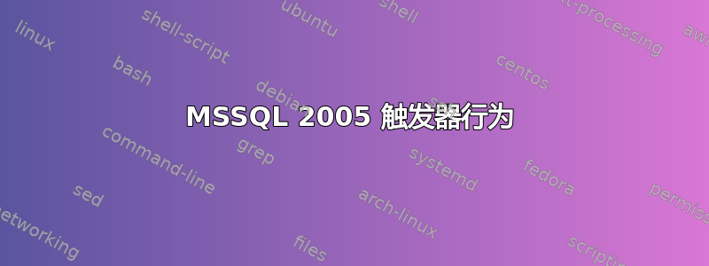 MSSQL 2005 触发器行为