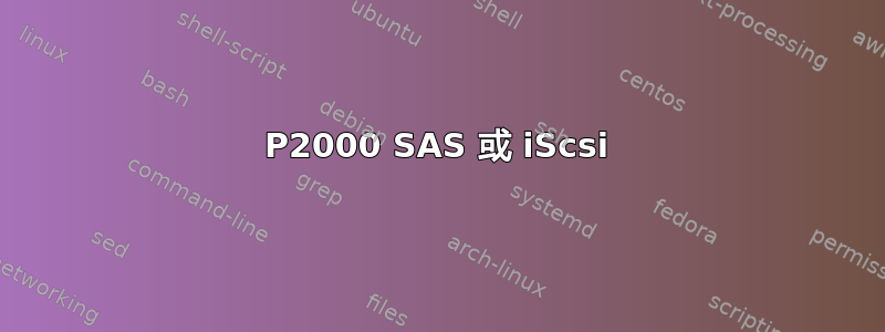 P2000 SAS 或 iScsi