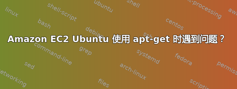 Amazon EC2 Ubuntu 使用 apt-get 时遇到问题？