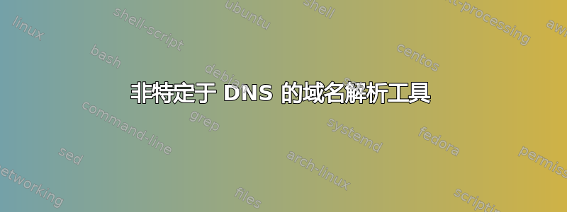 非特定于 DNS 的域名解析工具