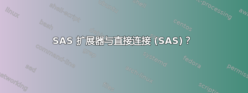 SAS 扩展器与直接连接 (SAS)？