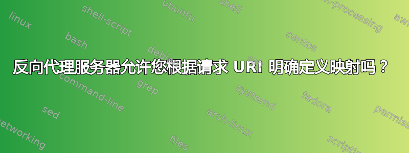 反向代理服务器允许您根据请求 URI 明确定义映射吗？