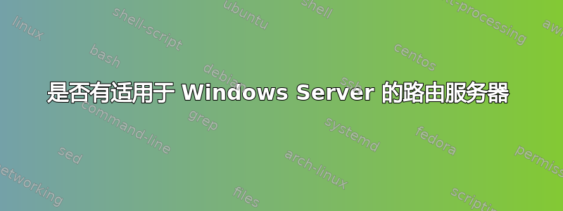 是否有适用于 Windows Server 的路由服务器