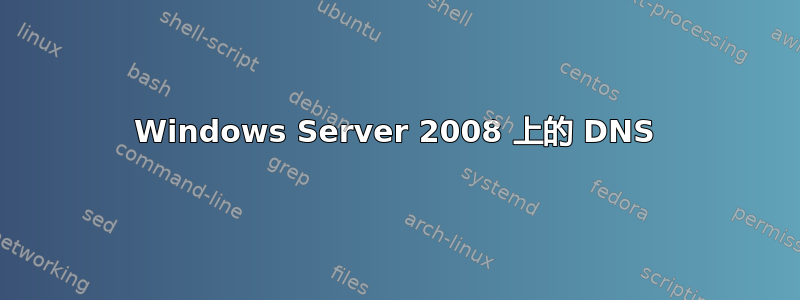 Windows Server 2008 上的 DNS