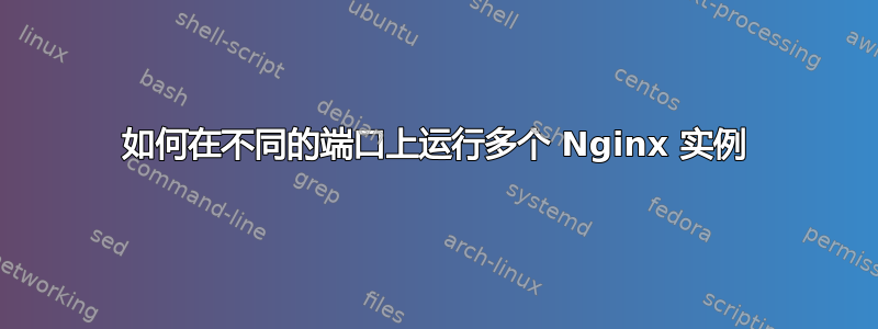 如何在不同的端口上运行多个 Nginx 实例