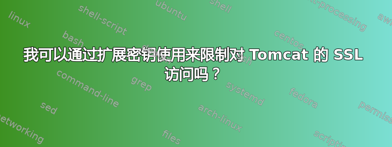 我可以通过扩展密钥使用来限制对 Tomcat 的 SSL 访问吗？