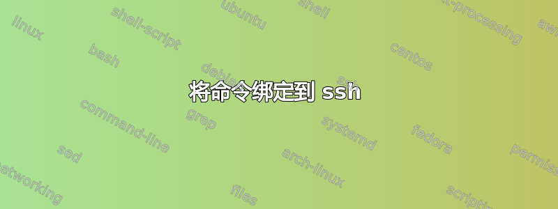 将命令绑定到 ssh