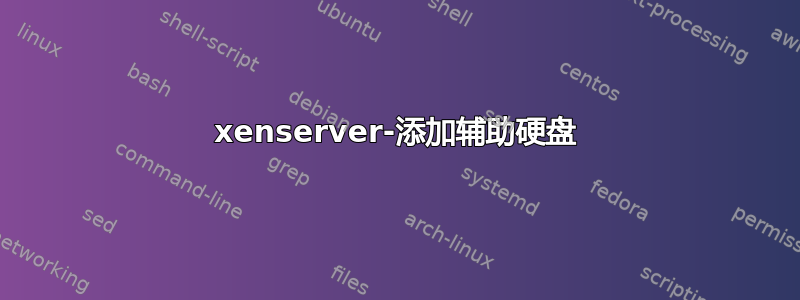 xenserver-添加辅助硬盘