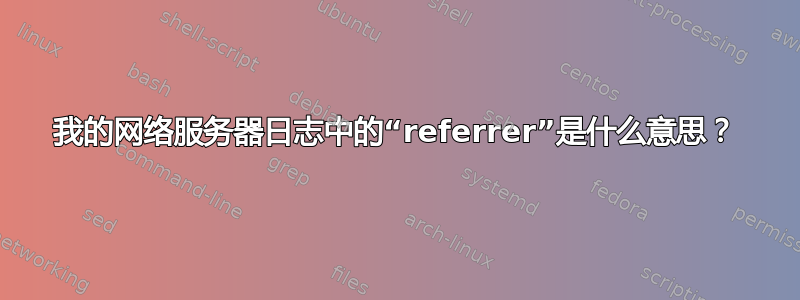 我的网络服务器日志中的“referrer”是什么意思？