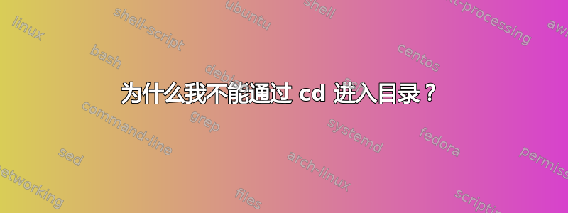 为什么我不能通过 cd 进入目录？