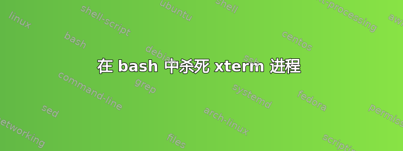 在 bash 中杀死 xterm 进程