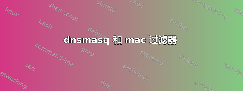 dnsmasq 和 mac 过滤器