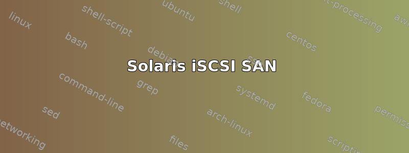 Solaris iSCSI SAN