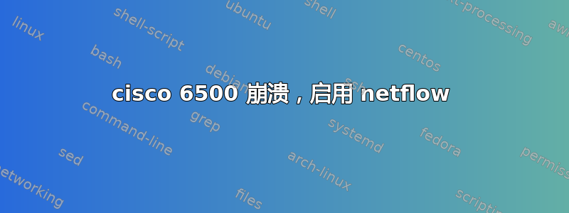 cisco 6500 崩溃，启用 netflow