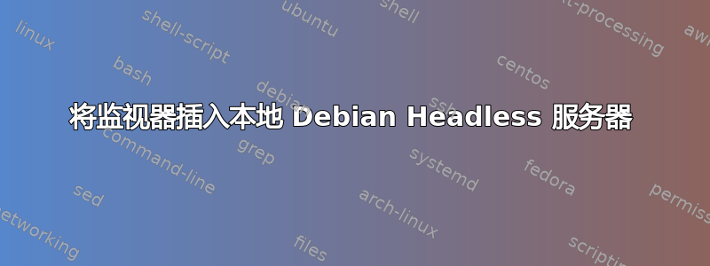 将监视器插入本地 Debian Headless 服务器