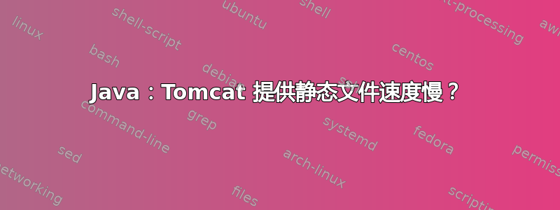 Java：Tomcat 提供静态文件速度慢？