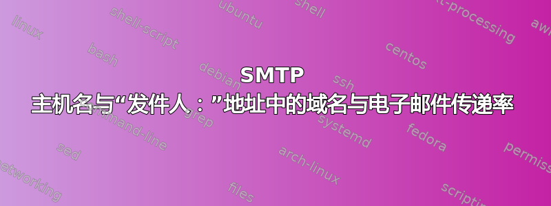 SMTP 主机名与“发件人：”地址中的域名与电子邮件传递率