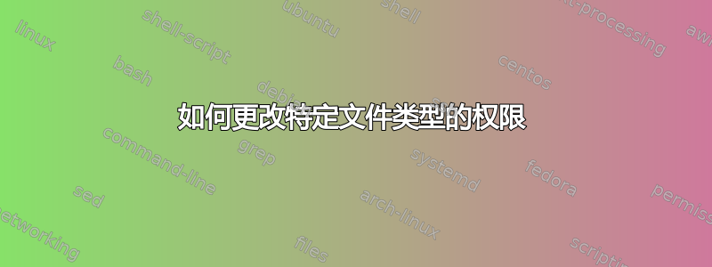 如何更改特定文件类型的权限