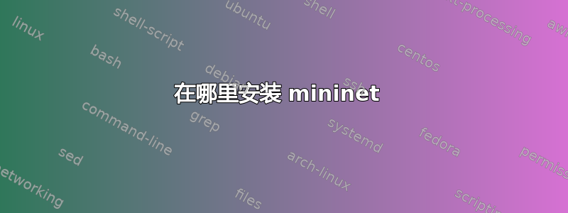 在哪里安装 mininet 