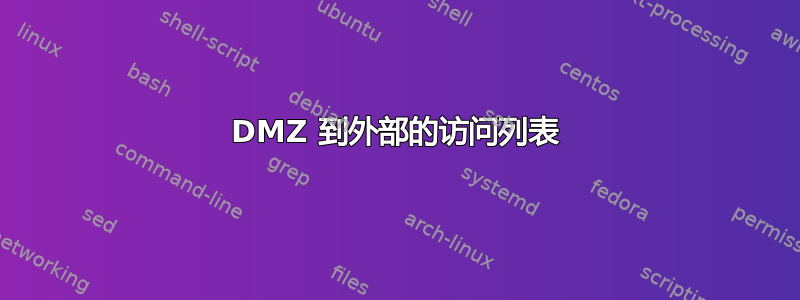 DMZ 到外部的访问列表