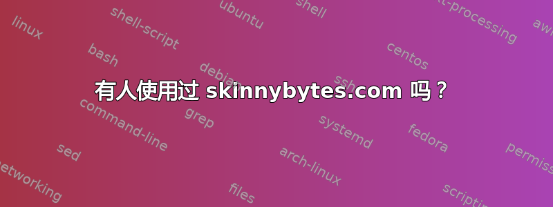 有人使用过 skinnybytes.com 吗？