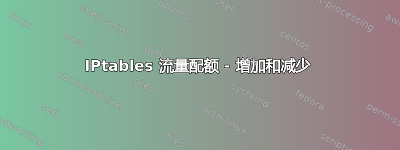 IPtables 流量配额 - 增加和减少