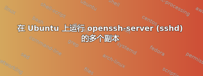 在 Ubuntu 上运行 openssh-server (sshd) 的多个副本