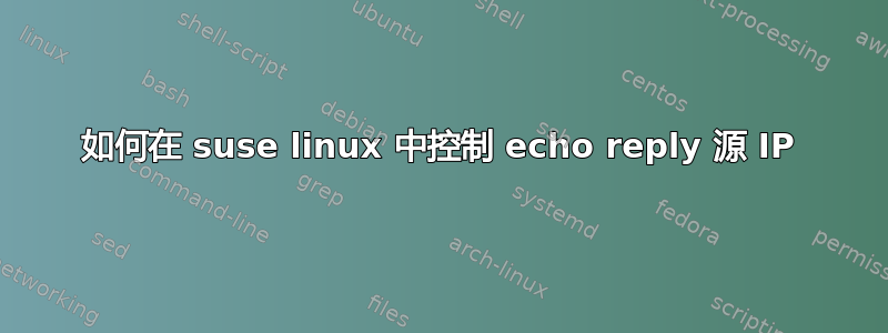 如何在 suse linux 中控制 echo reply 源 IP