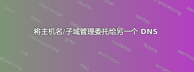 将主机名/子域管理委托给另一个 DNS