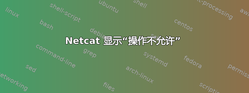 Netcat 显示“操作不允许”