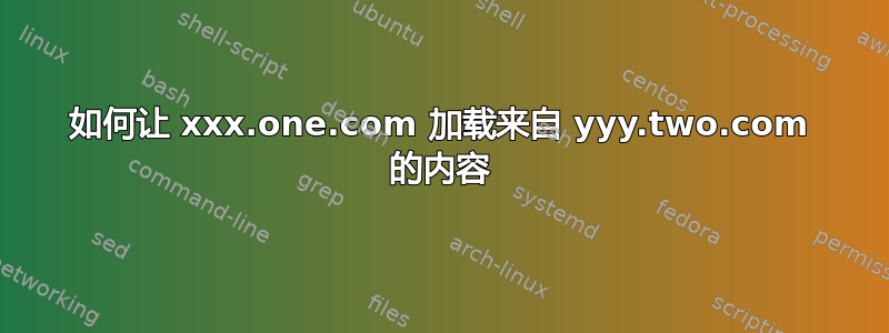 如何让 xxx.one.com 加载来自 yyy.two.com 的内容