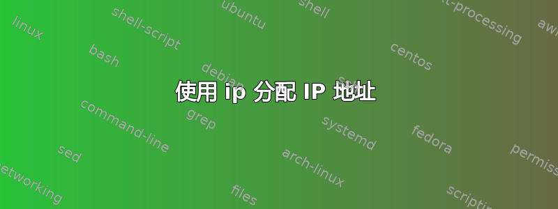 使用 ip 分配 IP 地址