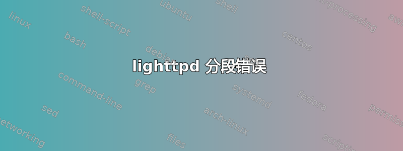 lighttpd 分段错误