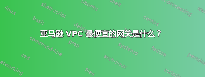 亚马逊 VPC 最便宜的网关是什么？