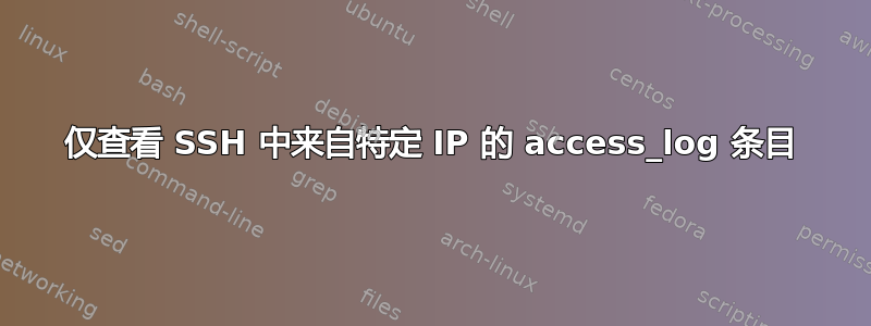 仅查看 SSH 中来自特定 IP 的 access_log 条目