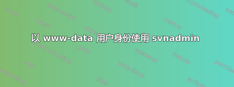 以 www-data 用户身份使用 svnadmin