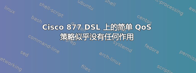 Cisco 877 DSL 上的简单 QoS 策略似乎没有任何作用