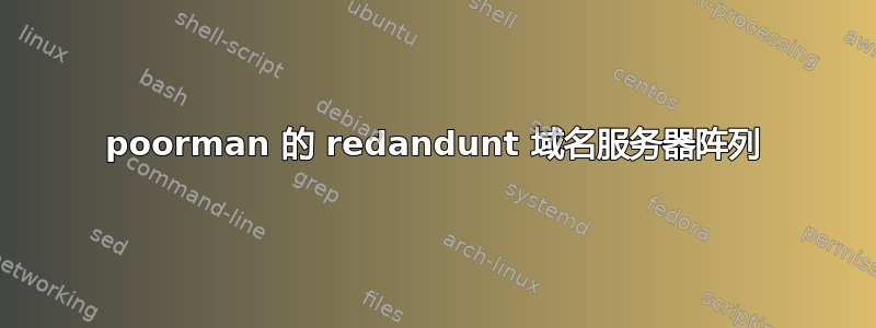 poorman 的 redandunt 域名服务器阵列