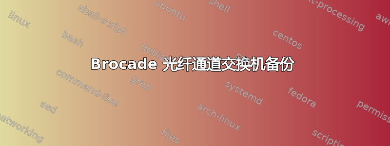 Brocade 光纤通道交换机备份