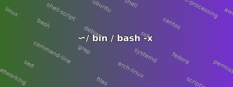 〜/ bin / bash -x