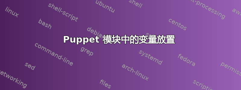 Puppet 模块中的变量放置