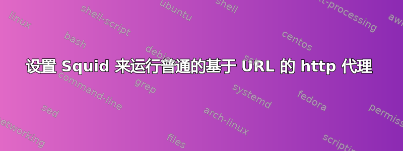 设置 Squid 来运行普通的基于 URL 的 http 代理