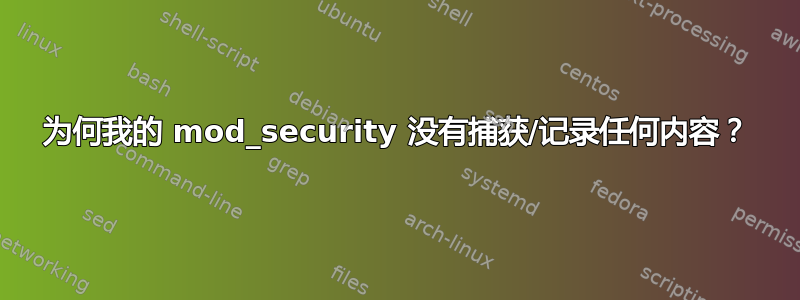 为何我的 mod_security 没有捕获/记录任何内容？