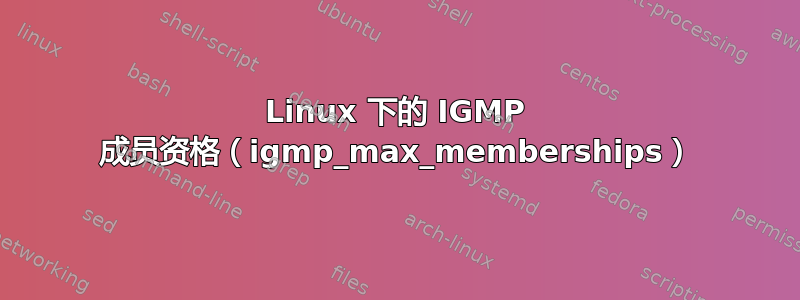 Linux 下的 IGMP 成员资格（igmp_max_memberships）