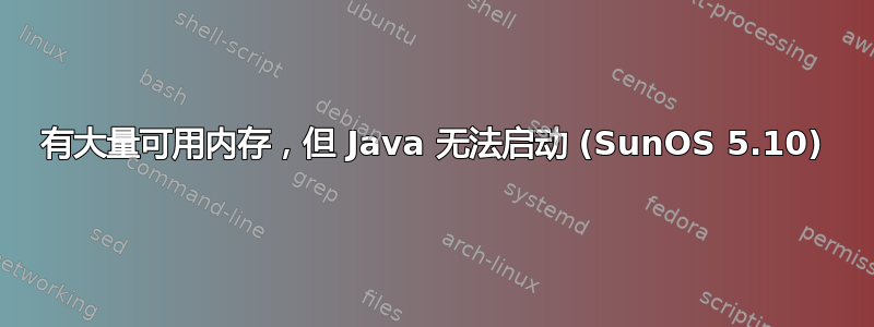 有大量可用内存，但 Java 无法启动 (SunOS 5.10)