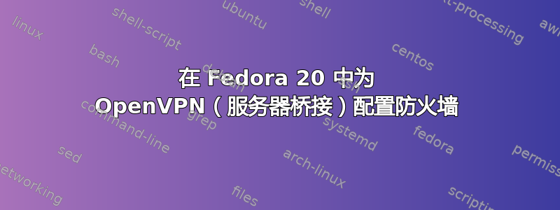 在 Fedora 20 中为 OpenVPN（服务器桥接）配置防火墙