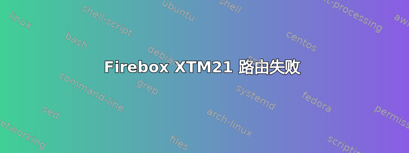 Firebox XTM21 路由失败