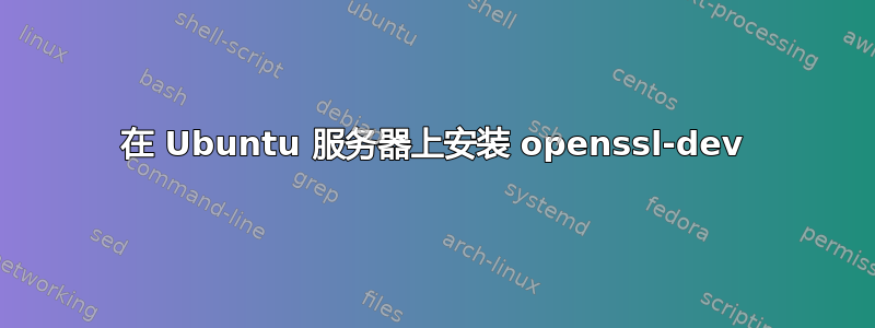 在 Ubuntu 服务器上安装 openssl-dev