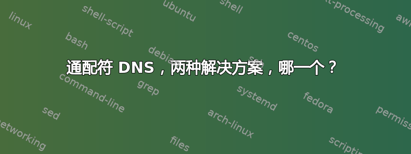 通配符 DNS，两种解决方案，哪一个？