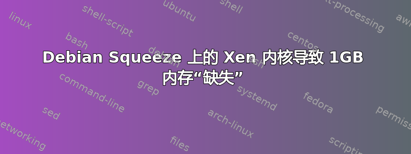 Debian Squeeze 上的 Xen 内核导致 1GB 内存“缺失”